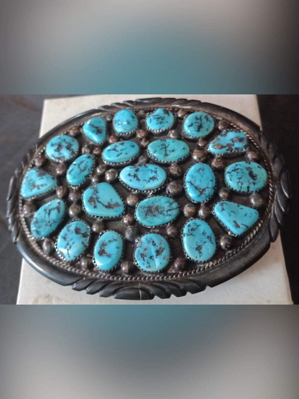 Tommy Moore Turquoise Vintage Belt Buckle